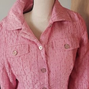 Women's Erin London blazer jacket size S  light peach color